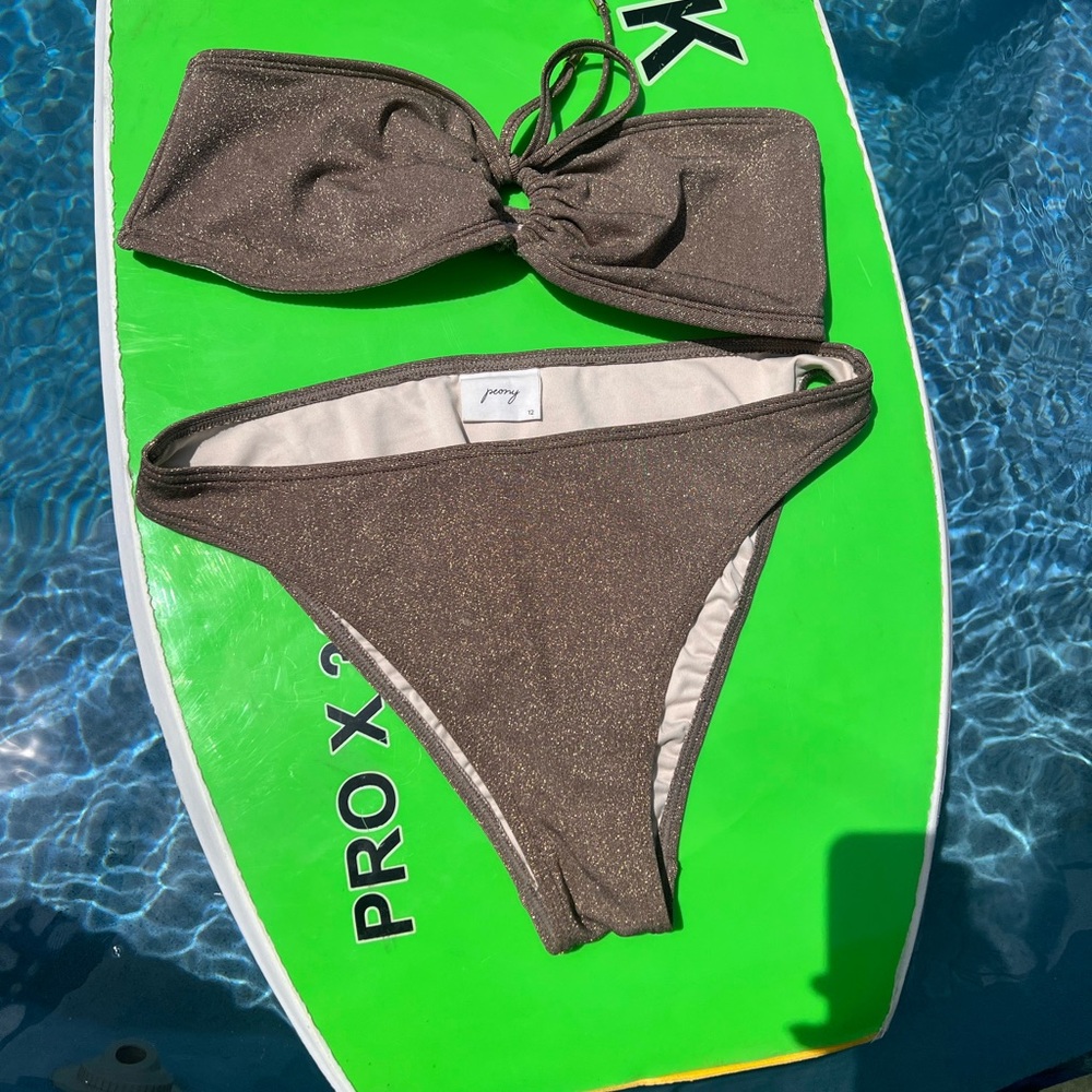 Peony and Moss Shimmering Brown Bikini